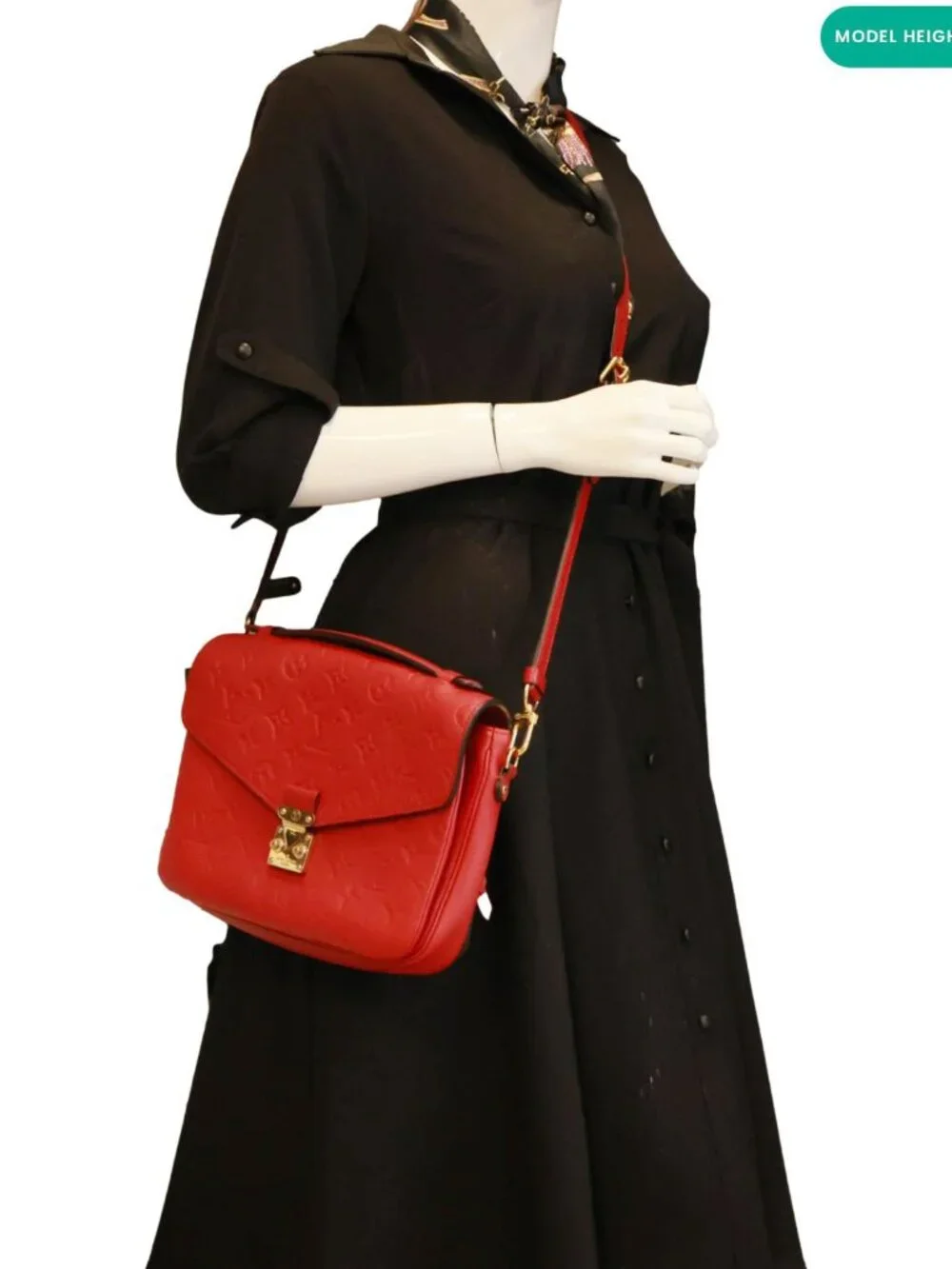 Louis Vuitton Metis Pochette Empreinte Leather Crossbody Bag Red